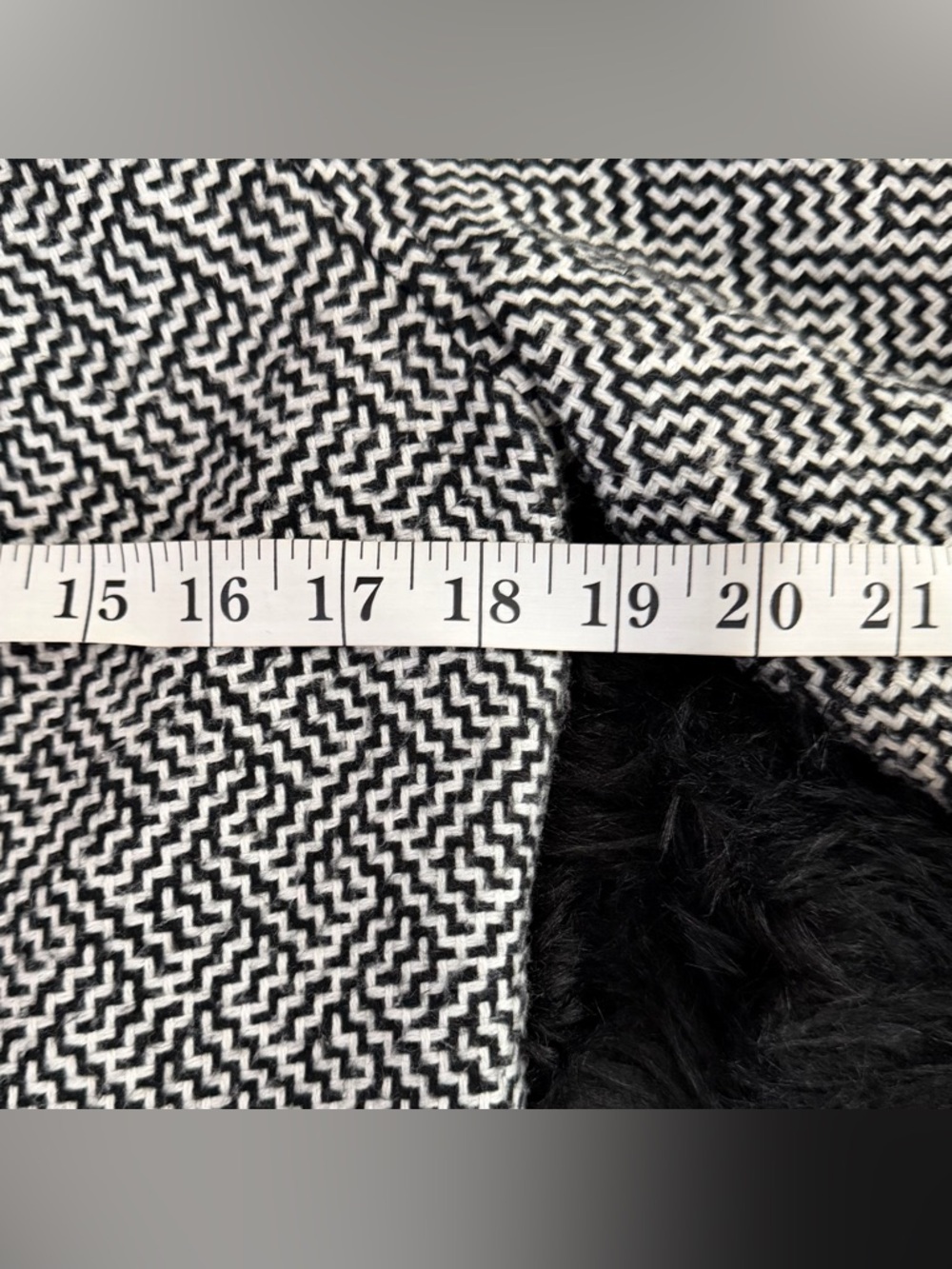Tulle Navy and White Patterned Pea Coat - Picture 12 of 14
